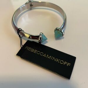 Rebecca Minkoff Silver Bracelet with Turquoise Accents